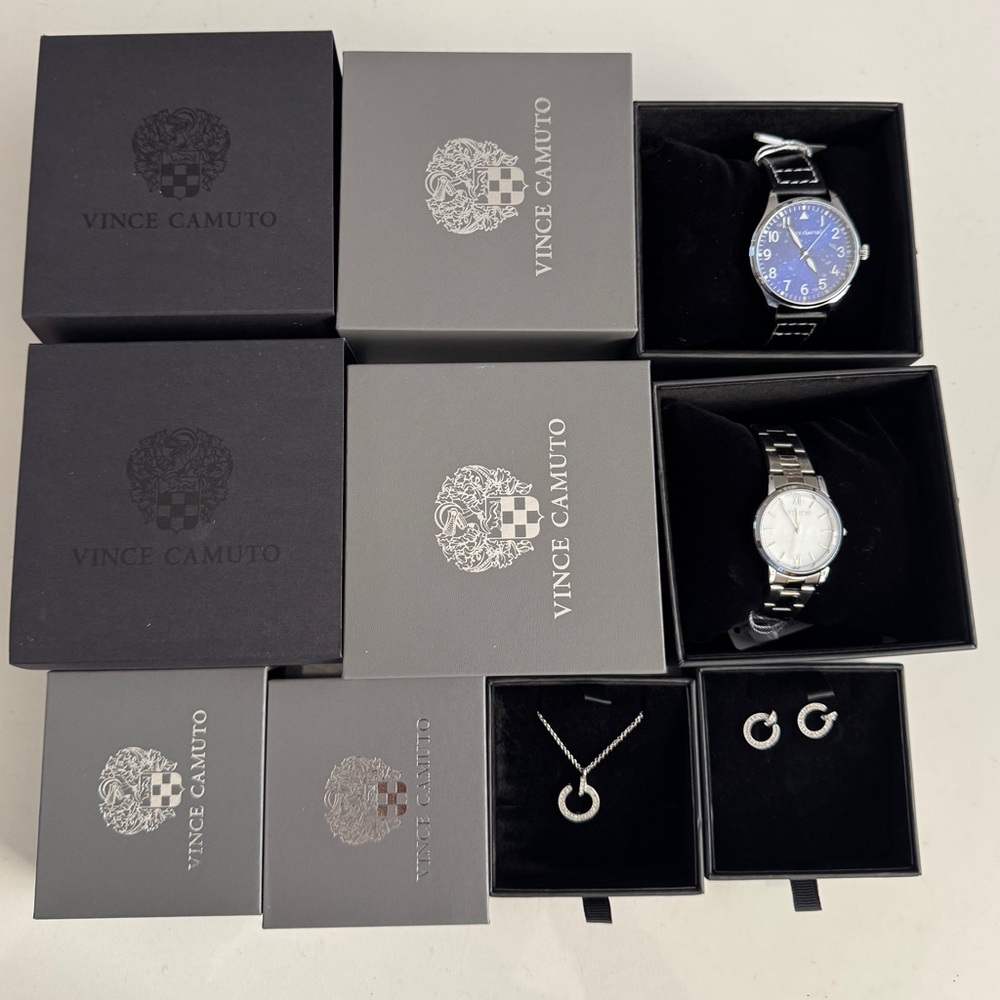 NWT Vince Camuto Men's Silver and Blue Watch